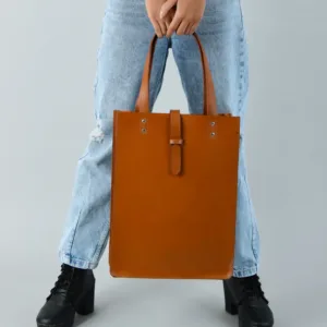 Chestnut Elegance Leather Tote