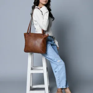 Everyday Elegance Shoulder Tote, Brown