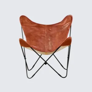 Cognac Leather Butterfly Living Room Chair 2 700x700